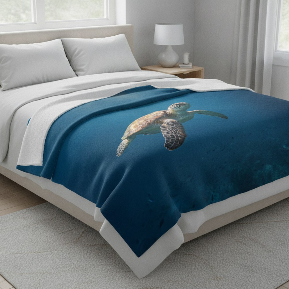 Sea Turtle Fleece Blanket